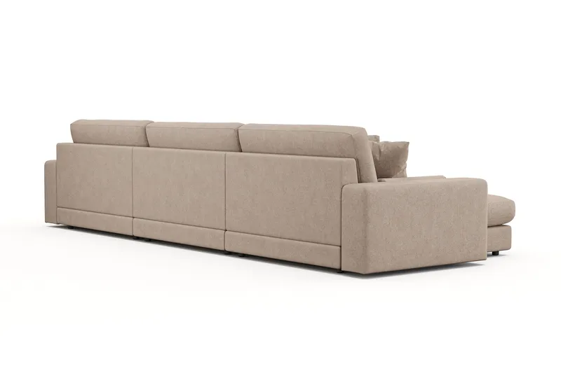Arken Lyx 6-sits Vändbar L-formad Djup Divansoffa i Tyg - Beige - Products - Möbler - Soffa - Divansoffa & schäslongsoffa
