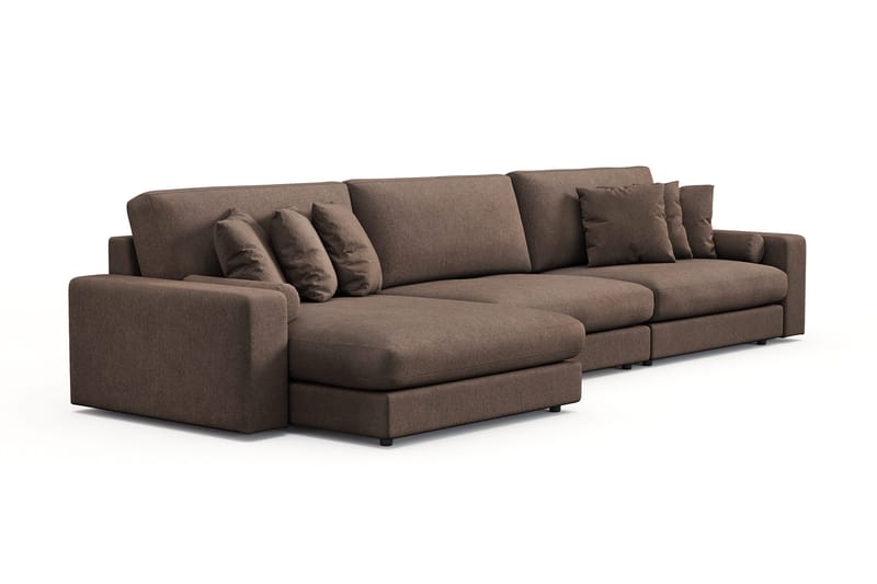 Arken Lyx 6-sits Vändbar L-formad Djup Divansoffa i Tyg - Brun - Products - Möbler - Soffa - Divansoffa & schäslongsoffa