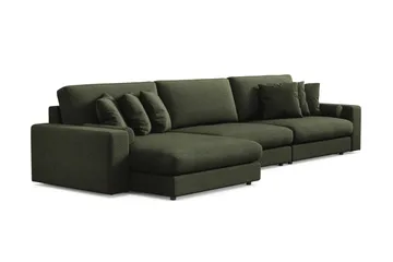 Arken Lyx 6-sits Vändbar L-formad Djup Divansoffa i Tyg - Grön - Products - Möbler - Soffa - Divansoffa & schäslongsoffa
