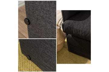 2-sits bäddsoffa Rubby (148 x 70 x 66 cm) Mörkgrå - Mörkgrå - Products - Möbler - Soffa - Bäddsoffa - 2 sits bäddsoffa