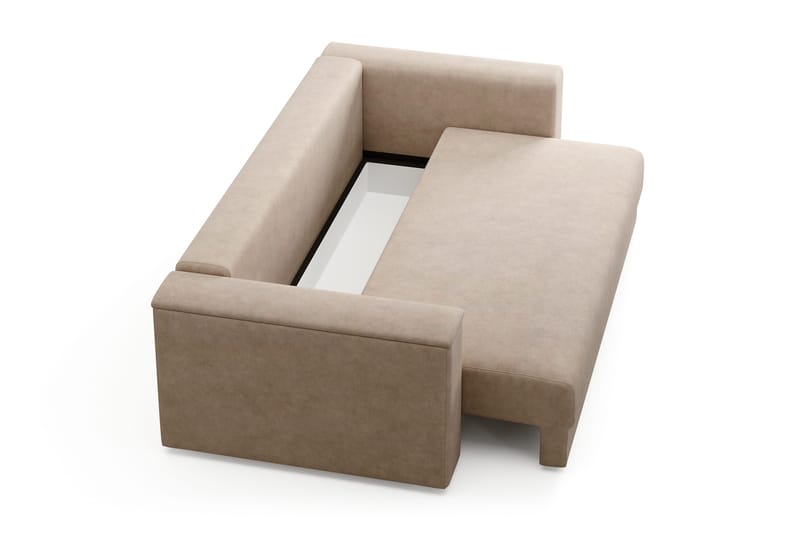 Bergen Extra djup 3-sits Bäddsoffa med Bäddmadrass i Polyesterskum Vändbar Sommar- & Vintersida och Tvättbar klädsel - Beige - Products - Möbler - Soffa - Bäddsoffa - 3 sits bäddsoffa