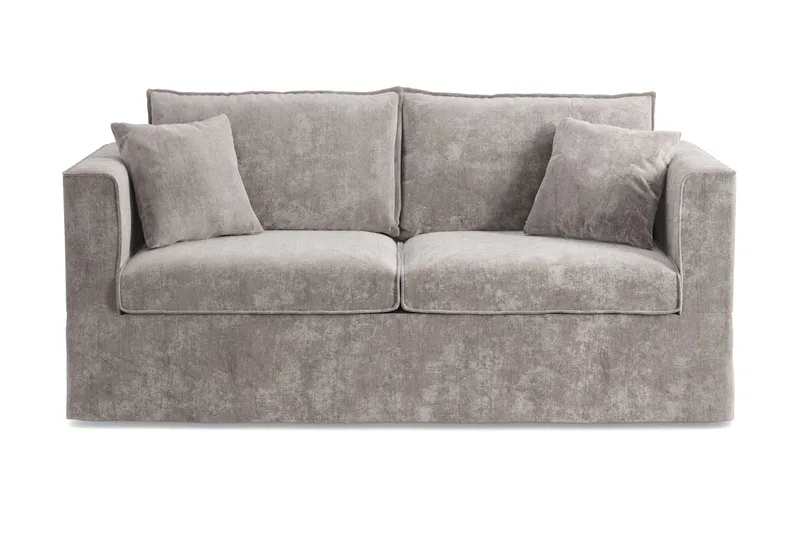 Travstad 3-sits Bäddsoffa i Chenille frammåtbäddad, Grå