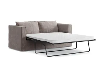 Travstad 3-sits Bäddsoffa i Chenille frammåtbäddad - Grå - Products - Möbler - Soffa - Bäddsoffa - 3 sits bäddsoffa