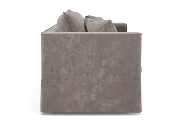 Travstad 3-sits Bäddsoffa med HVILA Bäddmadrass 140x200 cm Latex med Tvättbar klädsel - Grå - Products - Möbler - Soffa - Bäddsoffa - 3 sits bäddsoffa
