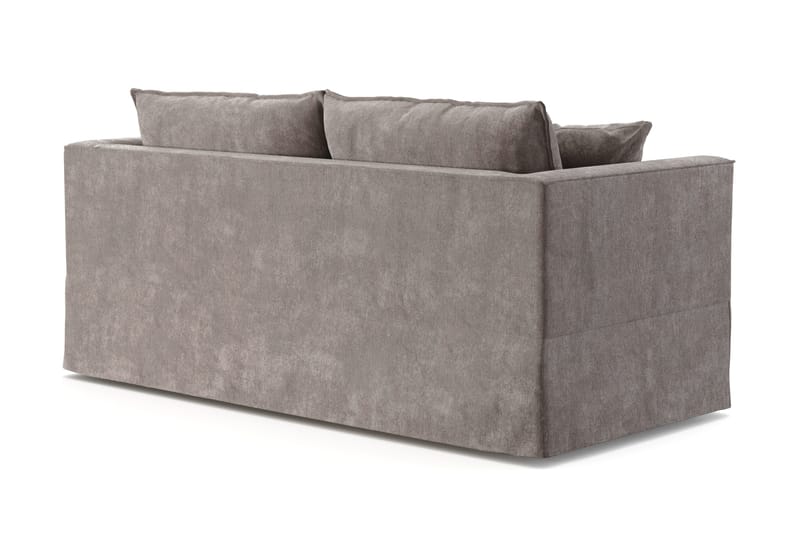 Travstad 3-sits Bäddsoffa med HVILA Bäddmadrass 140x200 cm Latex med Tvättbar klädsel - Grå - Products - Möbler - Soffa - Bäddsoffa - 3 sits bäddsoffa