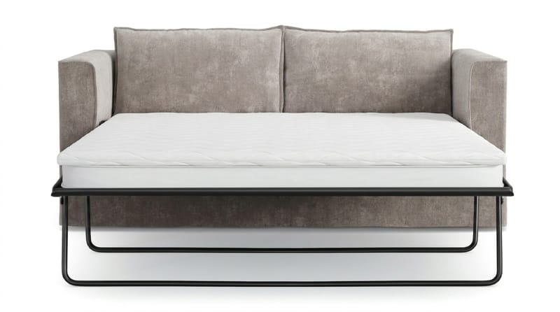 Travstad 3-sits Bäddsoffa med HVILA Bäddmadrass 140x200 cm Latex med Tvättbar klädsel - Grå - Products - Möbler - Soffa - Bäddsoffa - 3 sits bäddsoffa