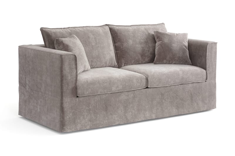 Travstad 3-sits Bäddsoffa med HVILA Bäddmadrass 140x200 cm Latex med Tvättbar klädsel - Grå - Products - Möbler - Soffa - Bäddsoffa - 3 sits bäddsoffa
