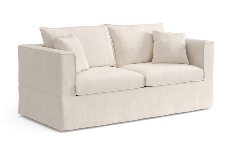 Travstad 3-sits Bäddsoffa med HVILA Bäddmadrass 140x200 cm Memoryskum med Tvättbar klädsel - Beige - Products - Möbler - Soffa - Bäddsoffa - 3 sits bäddsoffa
