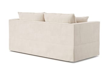 Travstad 3-sits Bäddsoffa med HVILA Bäddmadrass 140x200 cm Polyesterskum Vändbar Sommar & Vintersida och Tvättbar klädsel - Beige - Products - Möbler - Soffa - Bäddsoffa - 3 sits bäddsoffa