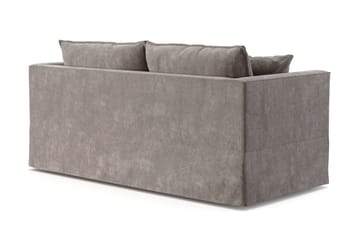 Travstad 3-sits Bäddsoffa med HVILA Bäddmadrass 140x200 cm Polyesterskum med Tvättbar klädsel - Grå - Products - Möbler - Soffa - Bäddsoffa - 3 sits bäddsoffa