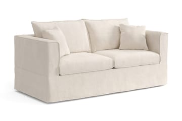Travstad 3-sits Bäddsoffa med HVILA Bäddmadrass 140x200 cm Polyesterskum Vändbar Sommar & Vintersida och Tvättbar klädsel - Beige - Products - Möbler - Soffa - Bäddsoffa - 3 sits bäddsoffa
