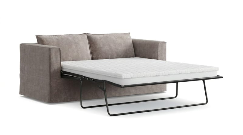 Travstad 3-sits Bäddsoffa med HVILA Bäddmadrass 140x200 cm Polyesterskum med Tvättbar klädsel - Grå - Products - Möbler - Soffa - Bäddsoffa - 3 sits bäddsoffa