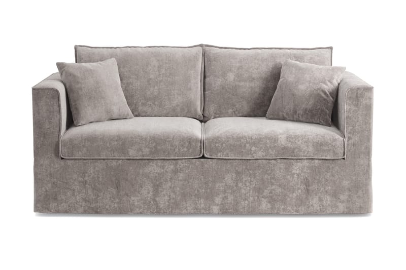 Travstad 3-sits Bäddsoffa med HVILA Bäddmadrass 140x200 cm Polyesterskum med Tvättbar klädsel, Grå