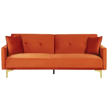 3-sits soffa Lucan - Orange, guld - Products - Möbler - Soffa - Bäddsoffa - 3 sits bäddsoffa