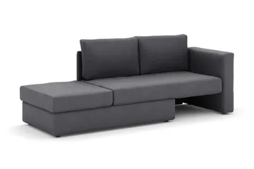 Alnaryd 2-3-sits Bäddsoffa med Fällbart Armstöd - Grå - Products - Möbler - Soffa - Bäddsoffa - 2 sits bäddsoffa