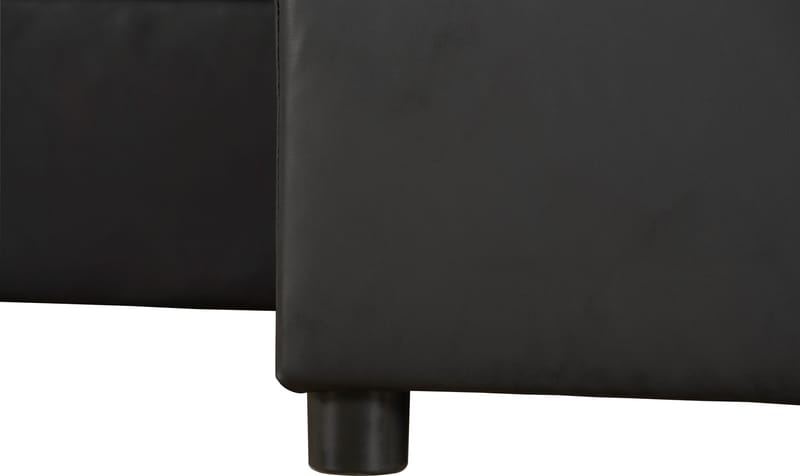 Bäddsoffa 218 cm PU-läder svart - Dream - svart - Products - Möbler - Soffa - Bäddsoffa - Bäddsoffa divan