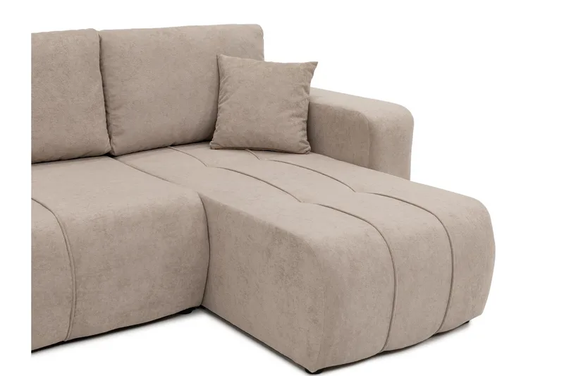 Flo Bäddsoffa Dubbeldivan 4-sits i Plysch - Vit - Products - Möbler - Soffa - Bäddsoffa - Bäddsoffa divan