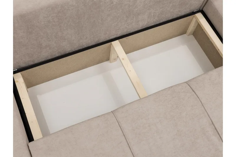 Flo Bäddsoffa Dubbeldivan 4-sits i Plysch - Vit - Products - Möbler - Soffa - Bäddsoffa - Bäddsoffa divan