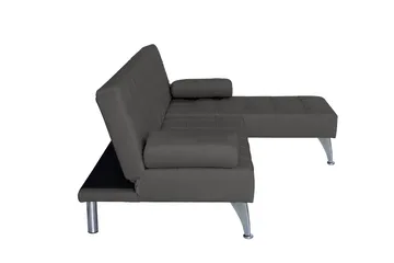 Bäddsoffa med divan brun sammet 198 cm - brun - Products - Möbler - Soffa - Bäddsoffa - Bäddsoffa divan