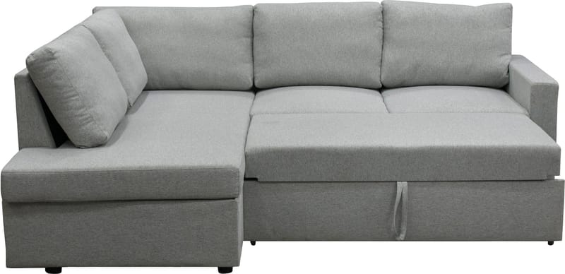 Bäddsoffa med förvaring 232 cm bred - Ljusgrå - Products - Möbler - Soffa - Bäddsoffa - Hörnbäddsoffa