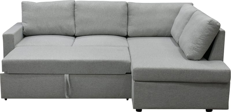 Bäddsoffa med förvaring 232 cm bred - Ljusgrå - Products - Möbler - Soffa - Bäddsoffa - Hörnbäddsoffa
