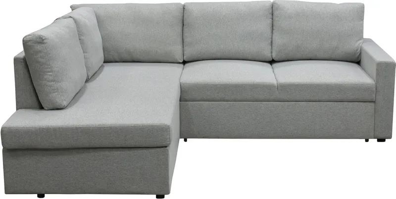 Bäddsoffa med förvaring 232 cm bred, Ljusgrå