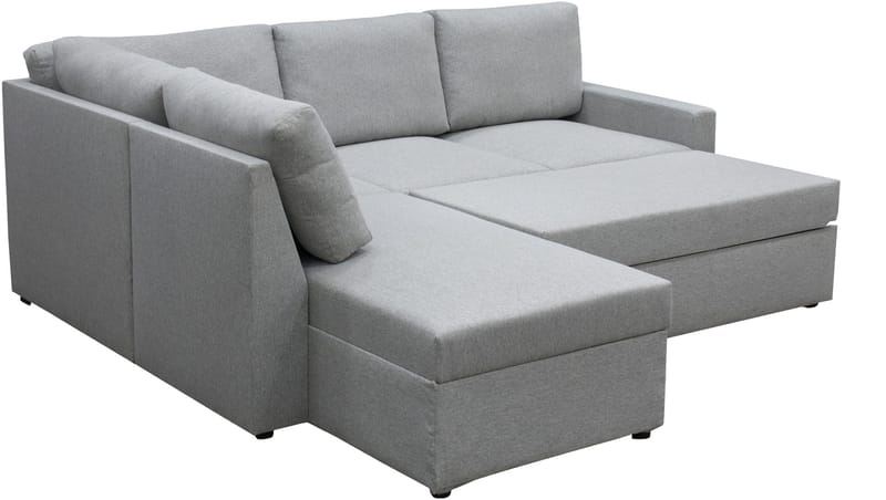 Bäddsoffa med förvaring - Grå - Products - Möbler - Soffa - Bäddsoffa - Hörnbäddsoffa