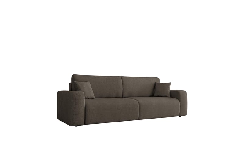 Barile Bäddsoffa 3-sits i Plysch - Grå - Products - Möbler - Soffa - Bäddsoffa - 3 sits bäddsoffa