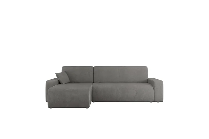 Barile Bäddsoffa med Divan 3-sits i Plysch - Grå - Products - Möbler - Soffa - Bäddsoffa - Bäddsoffa divan