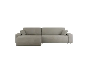 Barile Bäddsoffa med Divan 3-sits i Plysch - Grå - Products - Möbler - Soffa - Bäddsoffa - Bäddsoffa divan