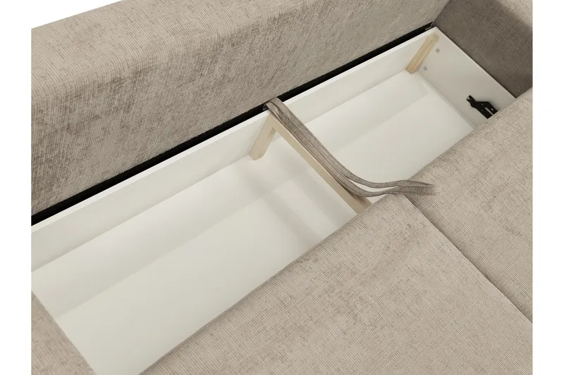 Bella Bäddsoffa 3-sits i Plysch - Grå - Products - Möbler - Soffa - Bäddsoffa - 3 sits bäddsoffa