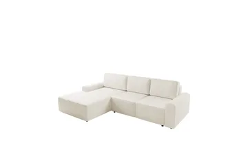 Bella Bäddsoffa med Divan 3-sits i Plysch - Beige - Products - Möbler - Soffa - Bäddsoffa - Bäddsoffa divan