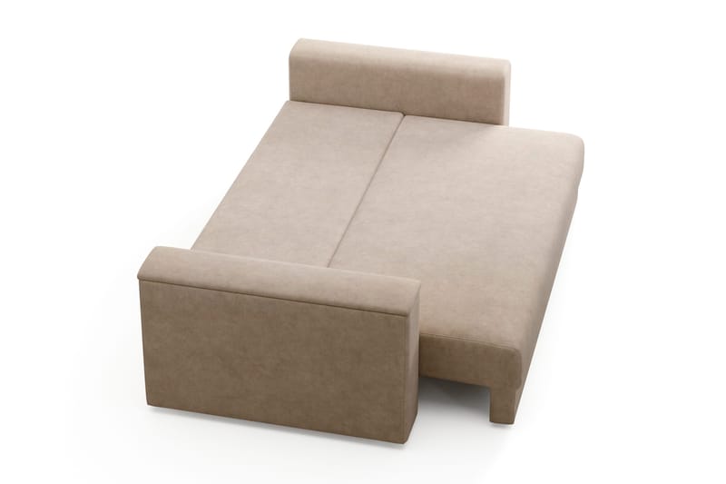 Bergen Extra djup 3-sits Bäddsoffa med Bäddmadrass i Latex och Tvättbar klädsel - Beige Tyg - Products - Möbler - Soffa - Bäddsoffa - 3 sits bäddsoffa