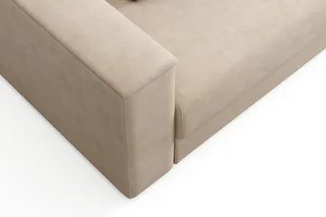 Bergen Extra djup 3-sits Bäddsoffa med Bäddmadrass i Latex och Tvättbar klädsel - Beige Tyg - Products - Möbler - Soffa - Bäddsoffa - 3 sits bäddsoffa