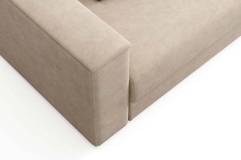 Bergen Extra djup 3-sits Bäddsoffa med Bäddmadrass i Latex och Tvättbar klädsel - Beige Tyg - Products - Möbler - Soffa - Bäddsoffa - 3 sits bäddsoffa