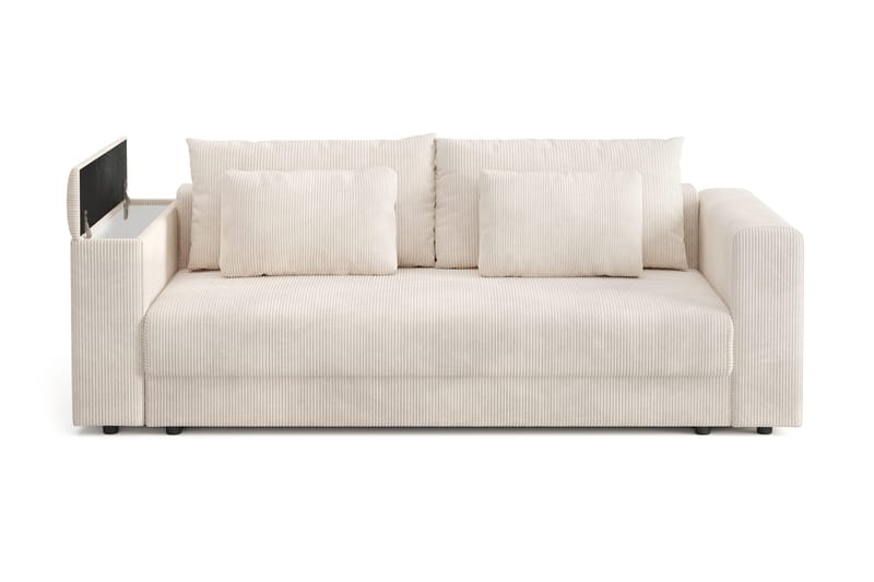 Bergen Extra djup 3-sits Bäddsoffa med Bäddmadrass i Latex och Tvättbar klädsel - Beige - Products - Möbler - Soffa - Bäddsoffa - 3 sits bäddsoffa