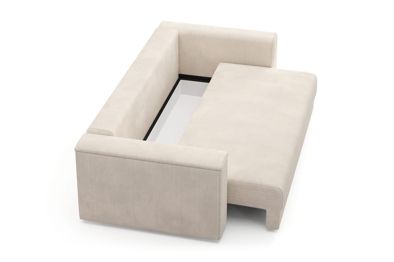 Bergen Extra djup 3-sits Bäddsoffa med Bäddmadrass i Latex och Tvättbar klädsel - Beige - Products - Möbler - Soffa - Bäddsoffa - 3 sits bäddsoffa