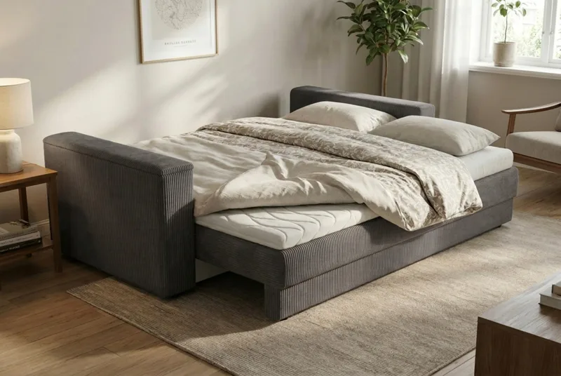 Bergen Extra djup 3-sits Bäddsoffa med Bäddmadrass i Memoryskum och Tvättbar klädsel - Brun Manchester - Products - Möbler - Soffa - Bäddsoffa - 3 sits bäddsoffa