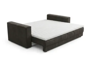 Bergen Extra djup 3-sits Bäddsoffa med Bäddmadrass i Memoryskum och Tvättbar klädsel - Mörkgrå - Products - Möbler - Soffa - Bäddsoffa - 3 sits bäddsoffa