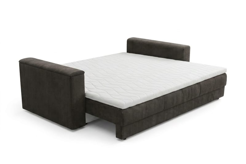Bergen Extra djup 3-sits Bäddsoffa med Bäddmadrass i Memoryskum och Tvättbar klädsel - Mörkgrå - Products - Möbler - Soffa - Bäddsoffa - 3 sits bäddsoffa