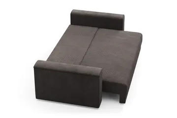 Bergen Extra djup 3-sits Bäddsoffa med Bäddmadrass i Polyesterskum Vändbar Sommar- & Vintersida och Tvättbar klädsel - Brun Manchester - Products - Möbler - Soffa - Bäddsoffa - 3 sits bäddsoffa
