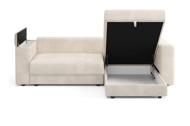 Bergen Extra djup 3-sits Bäddsoffa med Divan och Bäddmadrass i Latex och Tvättbar klädsel - Beige - Products - Möbler - Soffa - Bäddsoffa - Bäddsoffa divan