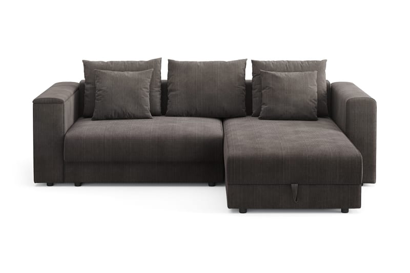 Bergen Extra djup 3-sits Bäddsoffa med Divan och Bäddmadrass i Latex och Tvättbar klädsel - Brun Manchester - Products - Möbler - Soffa - Bäddsoffa - Bäddsoffa divan