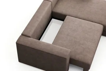 Bergen Extra djup 3-sits Bäddsoffa med Divan och Bäddmadrass i Memoryskum och Tvättbar klädsel - Beige Tyg - Products - Möbler - Soffa - Bäddsoffa - Bäddsoffa divan