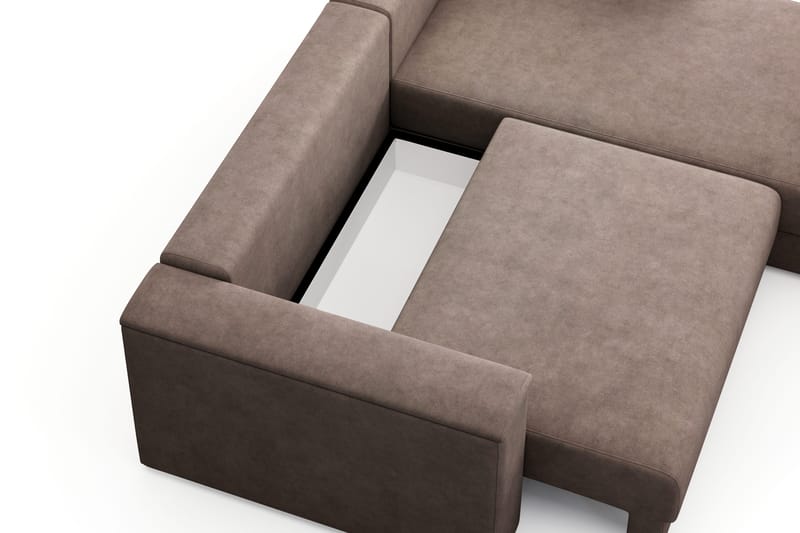 Bergen Extra djup 3-sits Bäddsoffa med Divan och Bäddmadrass i Memoryskum och Tvättbar klädsel - Beige Tyg - Products - Möbler - Soffa - Bäddsoffa - Bäddsoffa divan