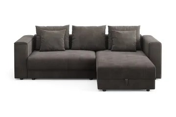 Bergen Extra djup 3-sits Bäddsoffa med Divan och Bäddmadrass i Memoryskum och Tvättbar klädsel