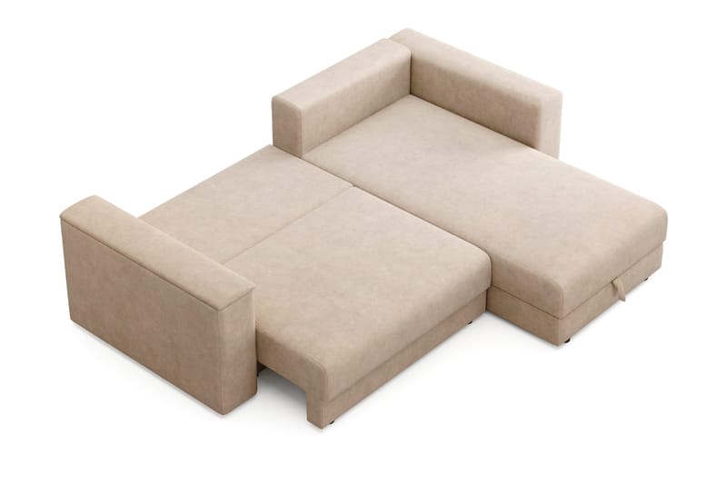 Bergen Extra djup 3-sits Bäddsoffa med Divan och Bäddmadrass i Memoryskum och Tvättbar klädsel - Brun Tyg - Products - Möbler - Soffa - Bäddsoffa - Bäddsoffa divan