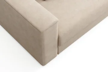 Bergen Extra djup 3-sits Bäddsoffa med Divan och Bäddmadrass i Memoryskum och Tvättbar klädsel - Brun Tyg - Products - Möbler - Soffa - Bäddsoffa - Bäddsoffa divan