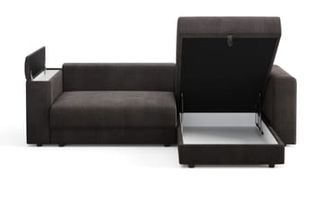 Bergen Extra djup 3-sits Bäddsoffa med Divan och Bäddmadrass i Memoryskum och Tvättbar klädsel - Mörkgrå - Products - Möbler - Soffa - Bäddsoffa - Bäddsoffa divan