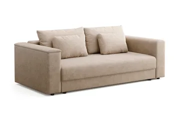 Bergen Extra Djup 3-sits Bäddsoffa med förvaring - Beige - Products - Möbler - Soffa - Bäddsoffa - 3 sits bäddsoffa